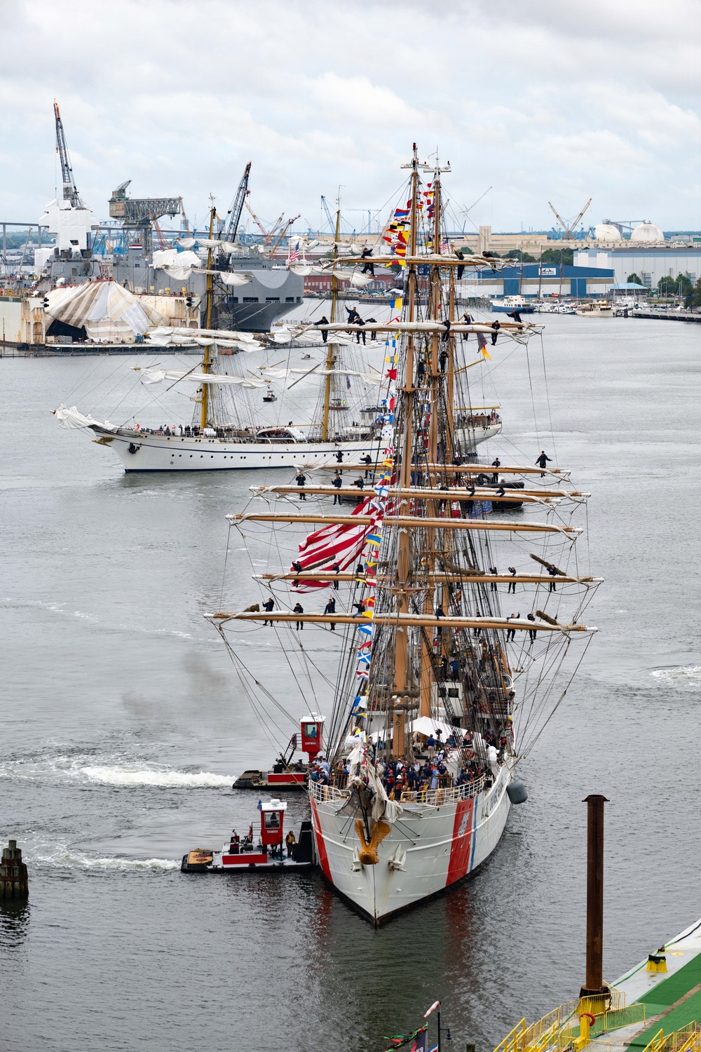 CGC Eagle arrives in Norfolk for SAIL250