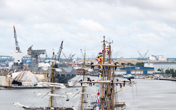 CGC Eagle arrives in Norfolk for SAIL250