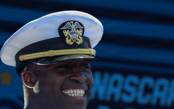 Lt. Cmdr. Jesse Iwuji, NASCAR driver #91 promoted to commander