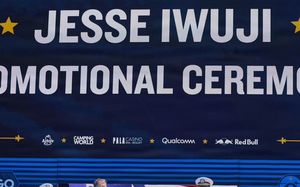 Lt. Cmdr. Jesse Iwuji, NASCAR driver #91 promoted to commander