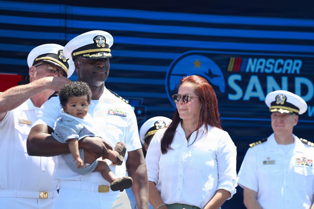 Lt. Cmdr. Jesse Iwuji, NASCAR driver #91 promoted to commander