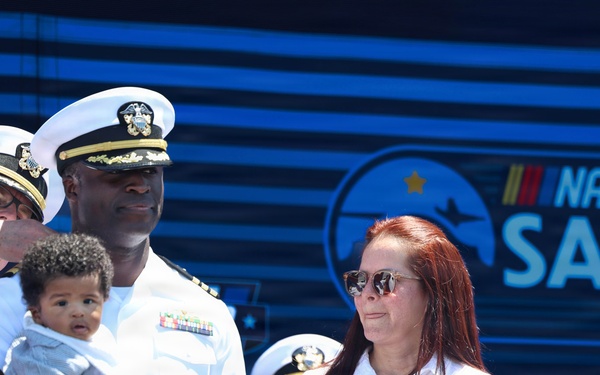 Lt. Cmdr. Jesse Iwuji, NASCAR driver #91 promoted to commander