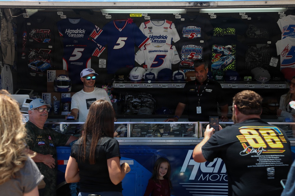 NASCAR Driver Kyle Larson Interacts with Fans