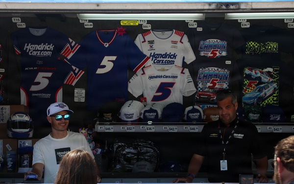 NASCAR Driver Kyle Larson Interacts with Fans