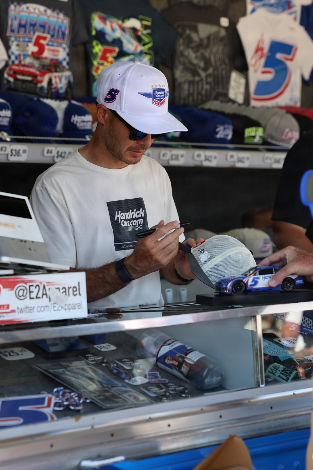 NASCAR Driver Kyle Larson Interacts with Fans