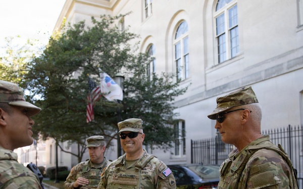 Senior leaders with NGB and DCNG visit JTF-DC patrol teams
