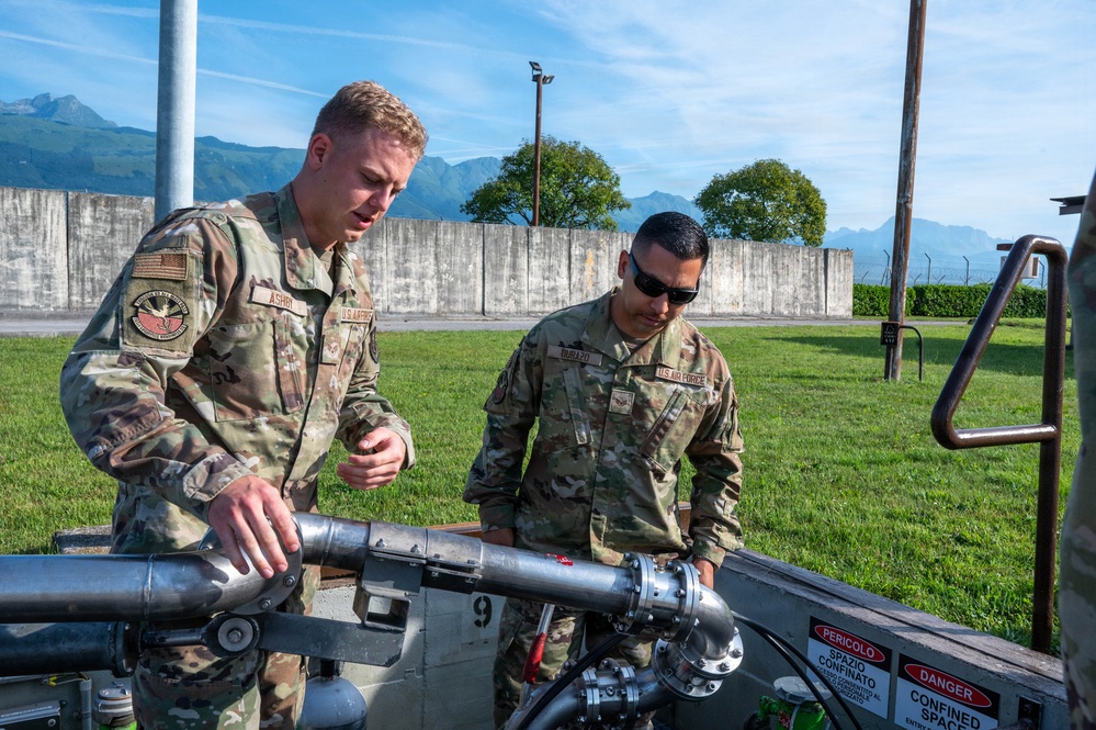 161st Air Refueling Wing Fuel Specialists Train at Aviano Air Base