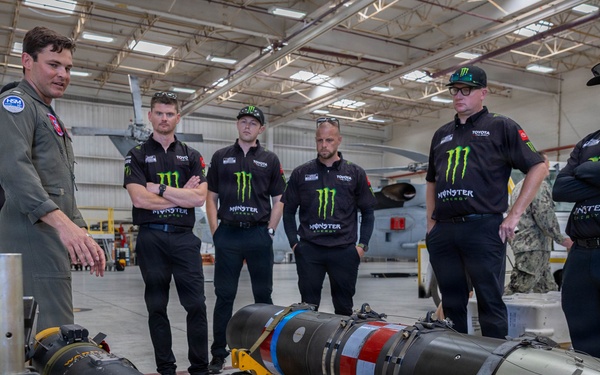 NASCAR driver Ty Gibbs’ team tours HSM-35 during the NASCAR San Diego Weekend