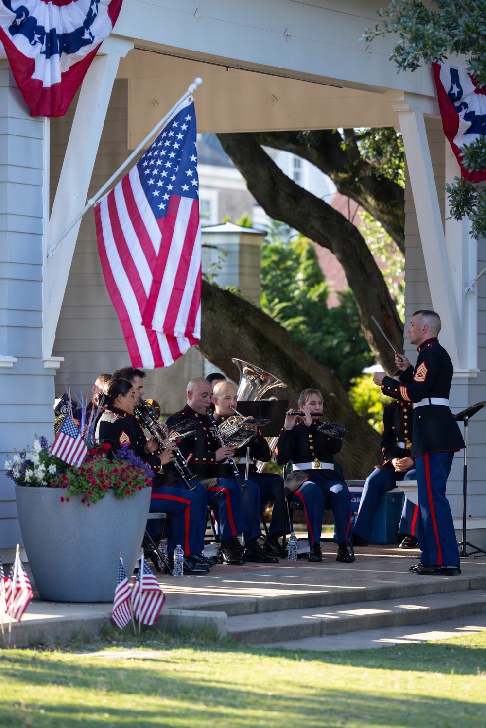2nd Marine Aircraft Wing Band performs during Fleet Week Norfolk