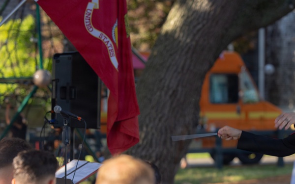 2nd Marine Aircraft Wing Band performs during Fleet Week Norfolk