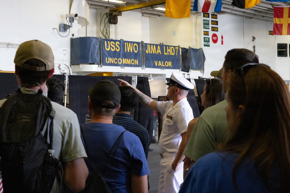 Ship tours aboard USS Iwo Jima (LHD7) during Fleet Week Norfolk