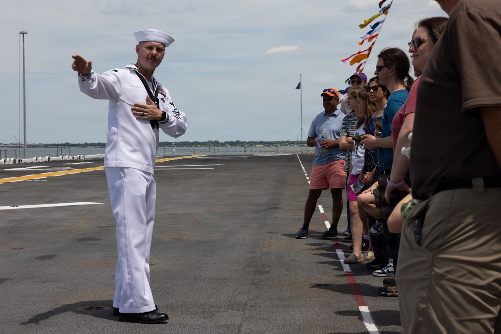 Ship tours aboard USS Iwo Jima (LHD7) during Fleet Week Norfolk
