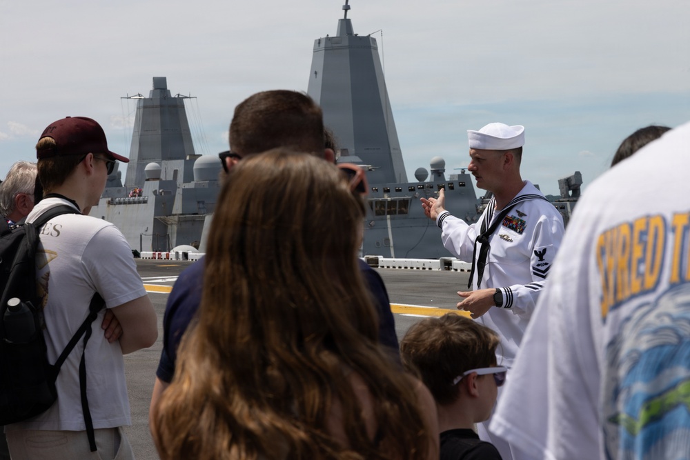 Ship tours aboard USS Iwo Jima (LHD7) during Fleet Week Norfolk