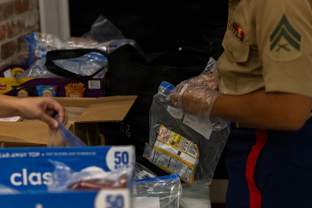 U.S. Marines support Norfolk Police Department food distribution event