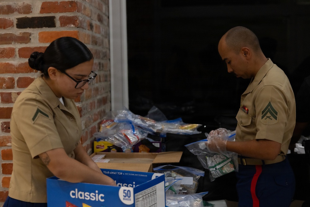 U.S. Marines support Norfolk Police Department food distribution event