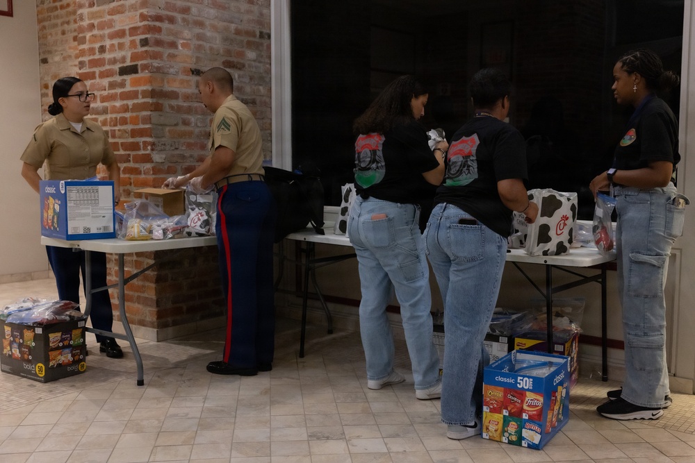 U.S. Marines support Norfolk Police Department food distribution event