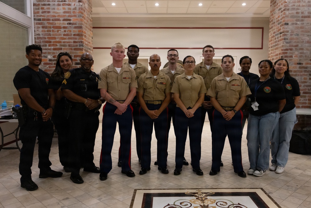 U.S. Marines support Norfolk Police Department food distribution event