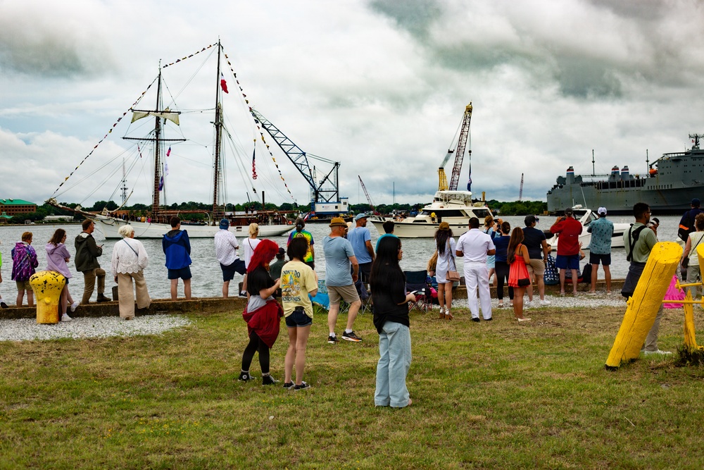 Sail 250 Virginia Parade of Sail arrives in Norfolk
