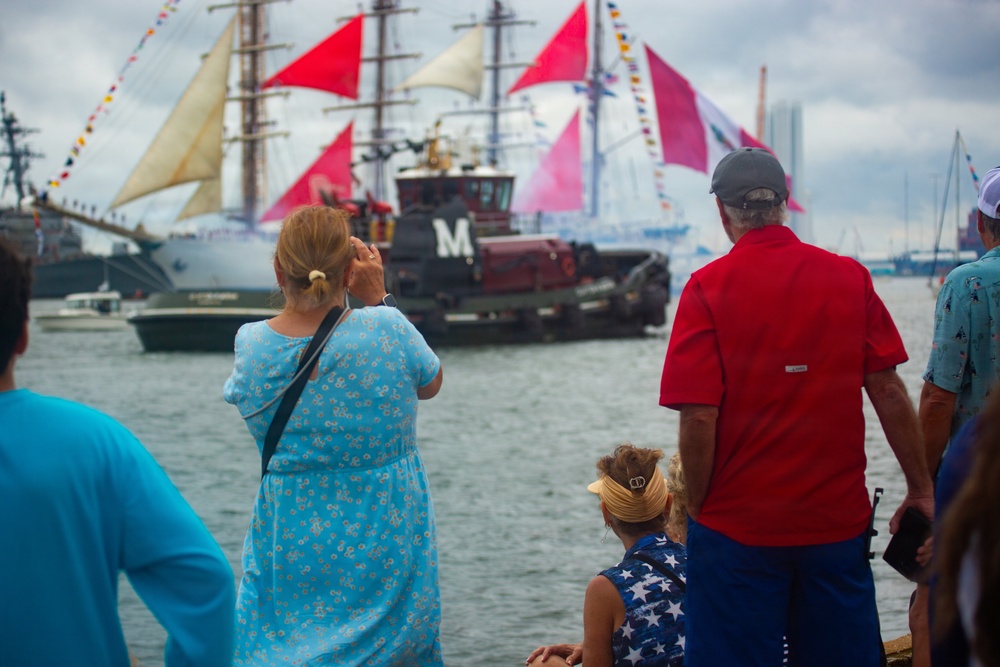 Sail 250 Virginia Parade of Sail arrives in Norfolk