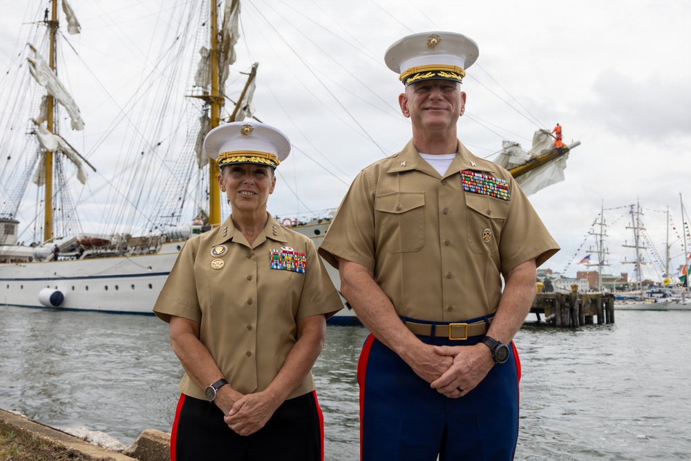 Lt. Gen. Roberta Bobbi Shea and Col Aaron C. Norwood attends Fleet Week Norfolk