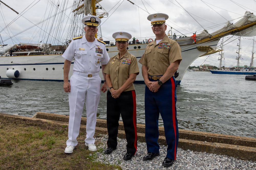 Lt. Gen. Roberta Bobbi Shea and Col Aaron C. Norwood attends Fleet Week Norfolk