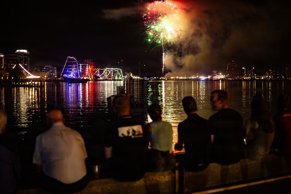 Sail 250 Virginia Firework display Norfolk