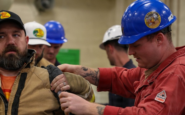 NASCAR driver Chris Biscoe tours USS Somerset