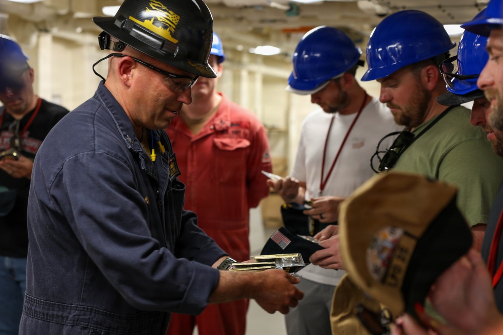 NASCAR Driver Chase Biscoe Tours USS Somerset