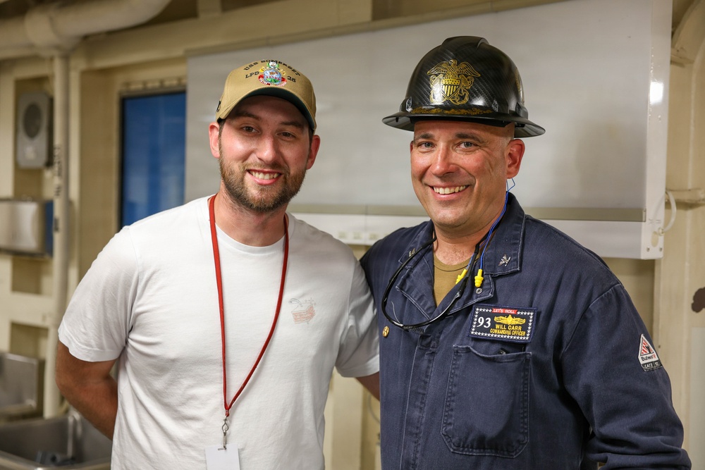 NASCAR Driver Chase Biscoe Tours USS Somerset