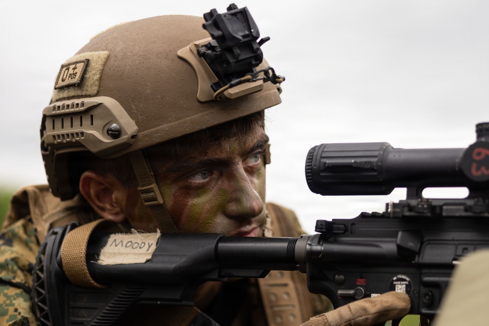 HIJUDAI MANEUVER AREA, OITA, JAPAN – U.S. Marines with 12th LCT conducts Force on Force training during exercise Resolute Dragon 26