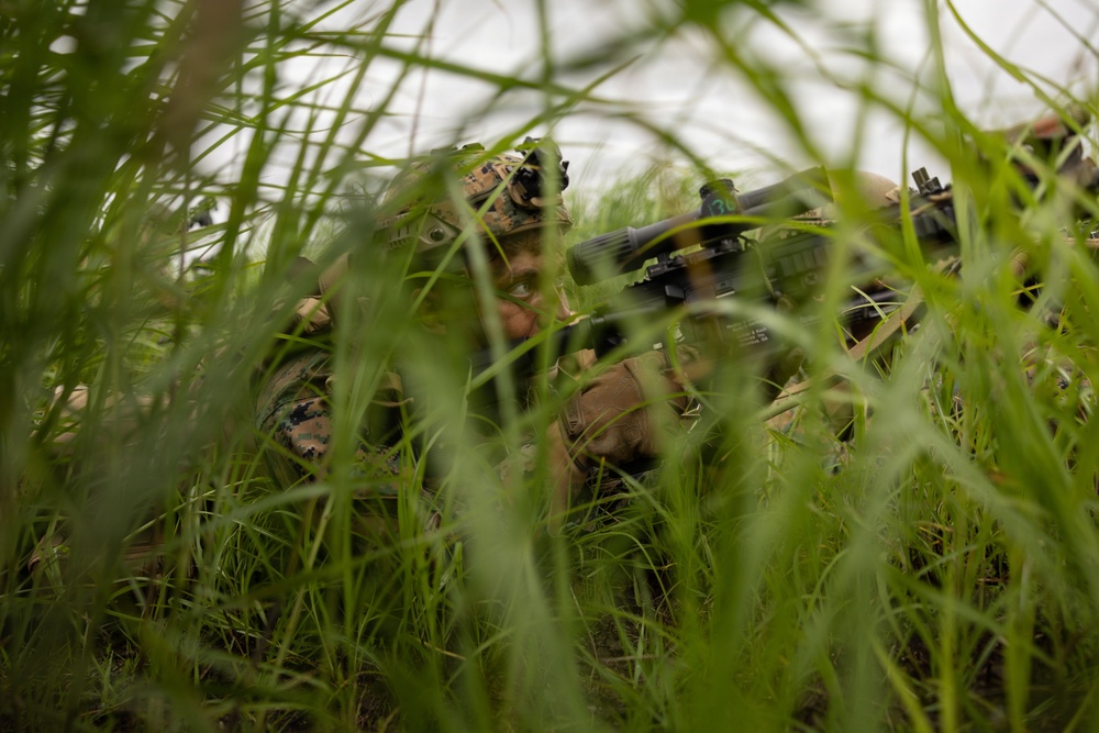 HIJUDAI MANEUVER AREA, OITA, JAPAN – U.S. Marines with 12th LCT conducts Force on Force training during exercise Resolute Dragon 26
