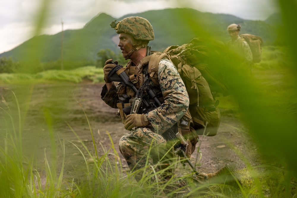 HIJUDAI MANEUVER AREA, OITA, JAPAN – U.S. Marines with 12th LCT conducts Force on Force training during exercise Resolute Dragon 26
