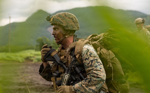 HIJUDAI MANEUVER AREA, OITA, JAPAN – U.S. Marines with 12th LCT conducts Force on Force training during exercise Resolute Dragon 26