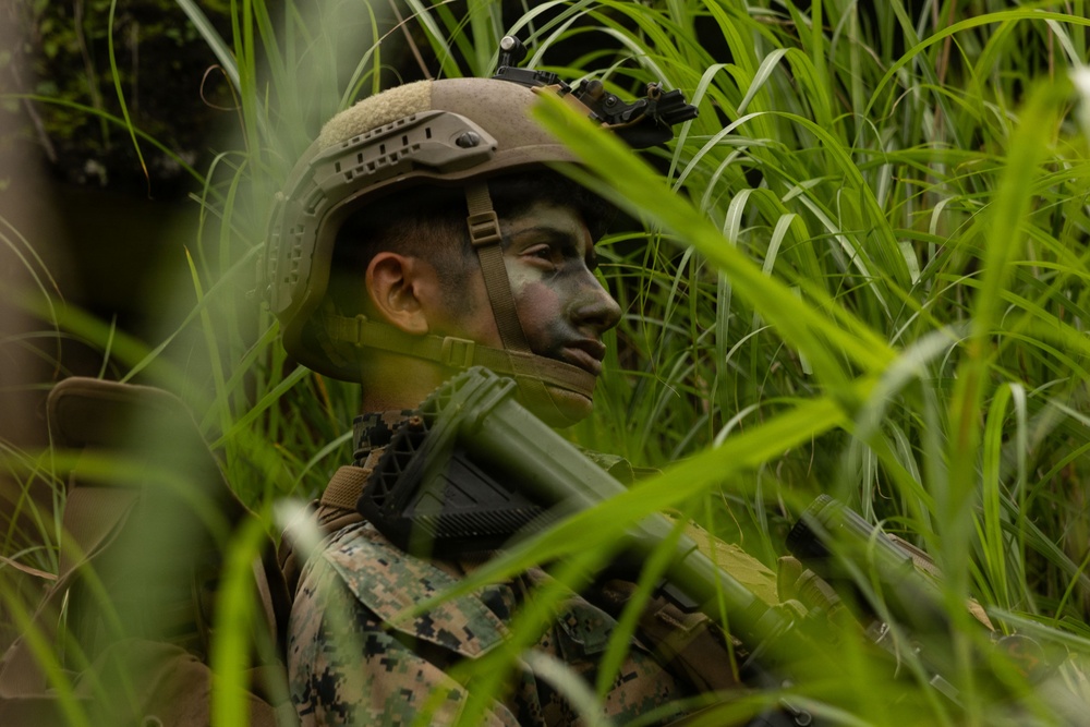 HIJUDAI MANEUVER AREA, OITA, JAPAN – U.S. Marines with 12th LCT conducts Force on Force training during exercise Resolute Dragon 26
