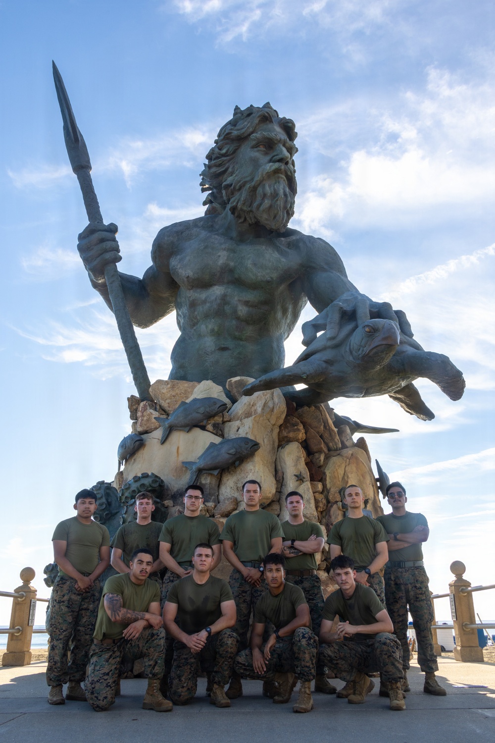U.S. Marines PT during Fleet Week Norfolk