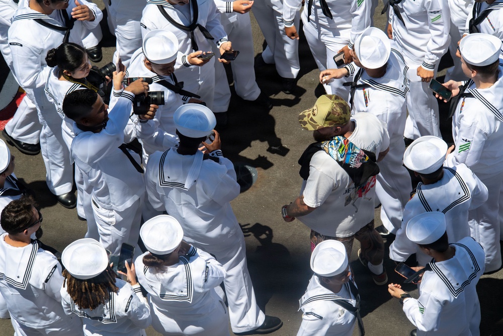 USS Carl Vinson (CVN 70) Hosts Jake Paul during NASCAR San Diego Weekend
