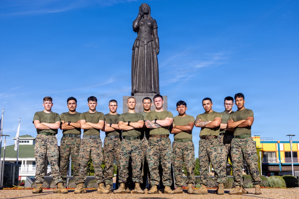 U.S. Marines PT during Fleet Week Norfolk