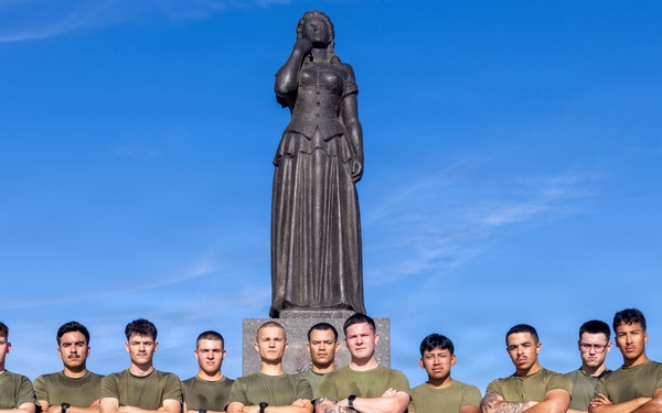 U.S. Marines PT during Fleet Week Norfolk
