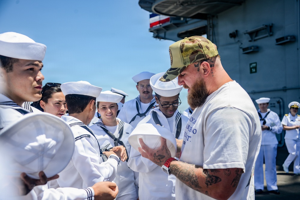 USS Carl Vinson (CVN 70) Hosts Jake Paul during NASCAR San Diego Weekend