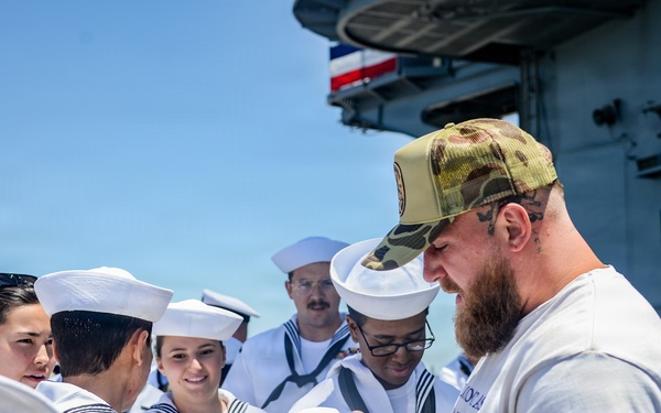 USS Carl Vinson (CVN 70) Hosts Jake Paul during NASCAR San Diego Weekend