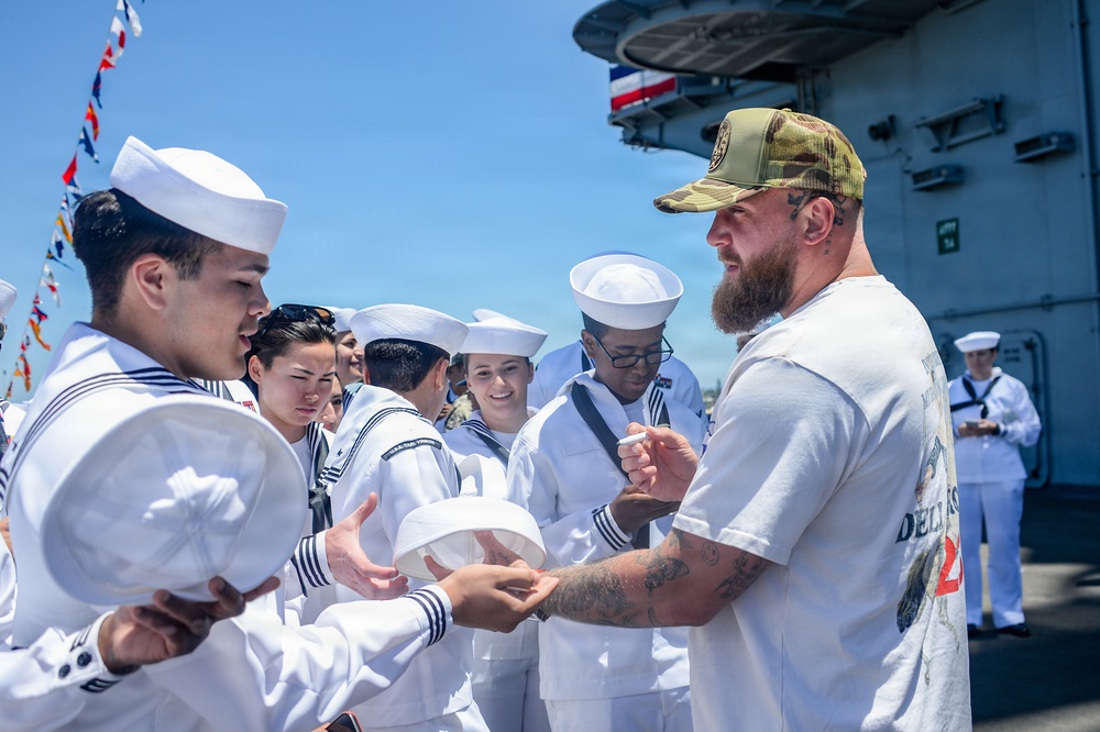 USS Carl Vinson (CVN 70) Hosts Jake Paul during NASCAR San Diego Weekend