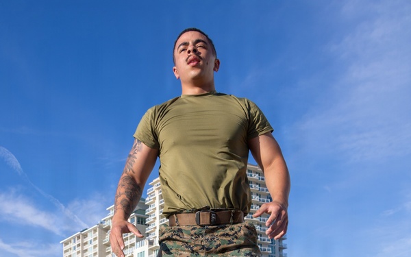 U.S. Marines PT during Fleet Week Norfolk