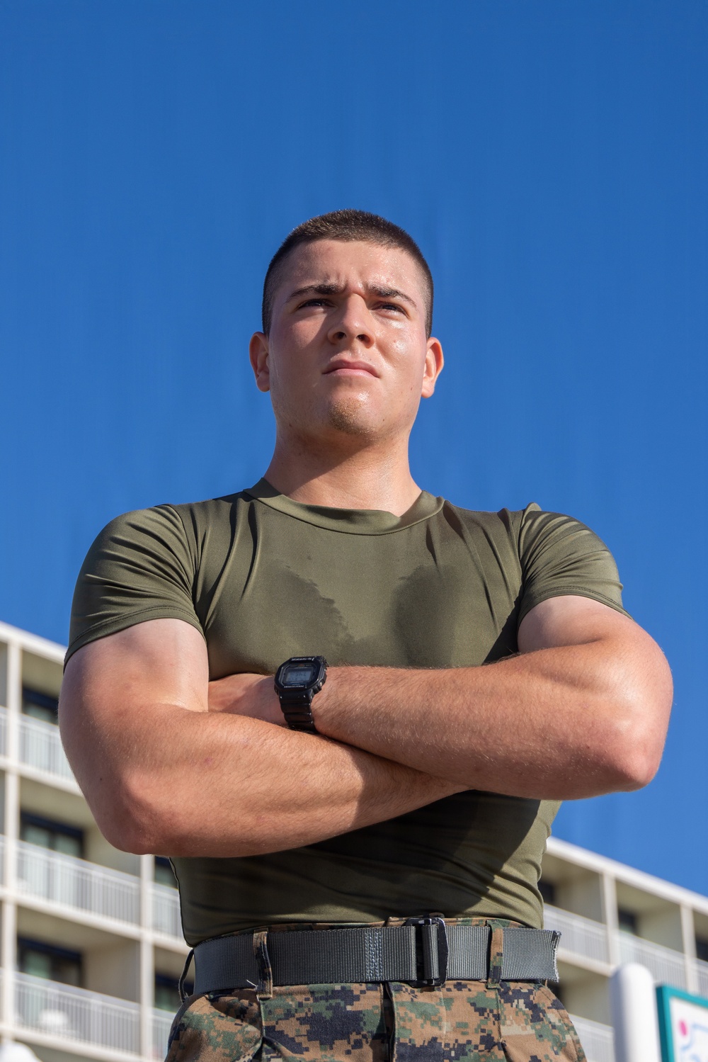 U.S. Marines PT during Fleet Week Norfolk