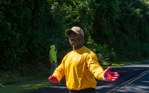 George Washington Conducts Road Cleanup in Guam