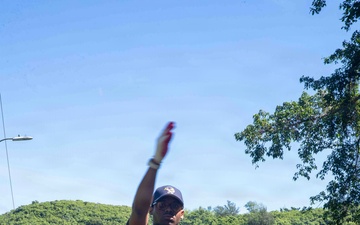 George Washington Participates in a Road Cleanup in Guam