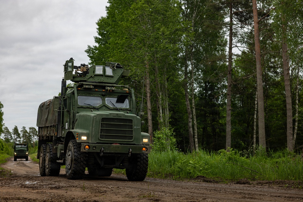 U.S. Marines conduct bilateral convoy training