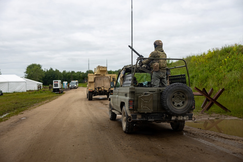U.S. Marines conduct bilateral convoy training