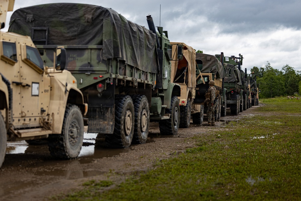U.S. Marines conduct bilateral convoy training