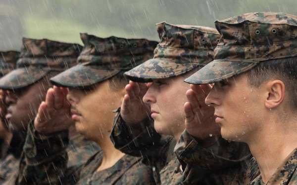 HIJUDAI MANEUVER AREA. OITA, JAPAN – U.S. Marines with 12th MLR participate in Opening Ceremony during exercise Resolute Dragon 26