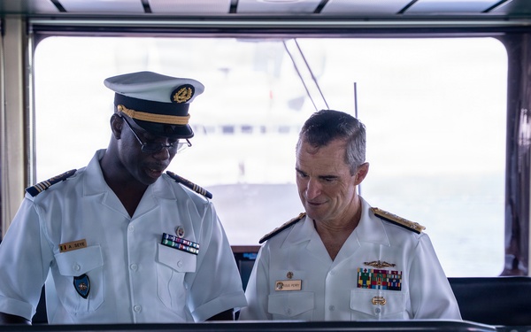 Vice Adm. Doug Perry Visits Senegalese navy ship Niani on Naval Station Norfolk